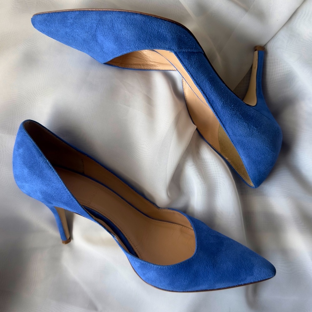 J. Crew | Colette D’Orsay Suede Kitten Heels in Tidewater size 6.5